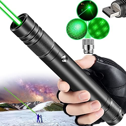 RL 303 Green Laser Pointer ? Rechargeable with Lock Key, Charger & Ideal for Teaching, Astronomy, Presentations & More