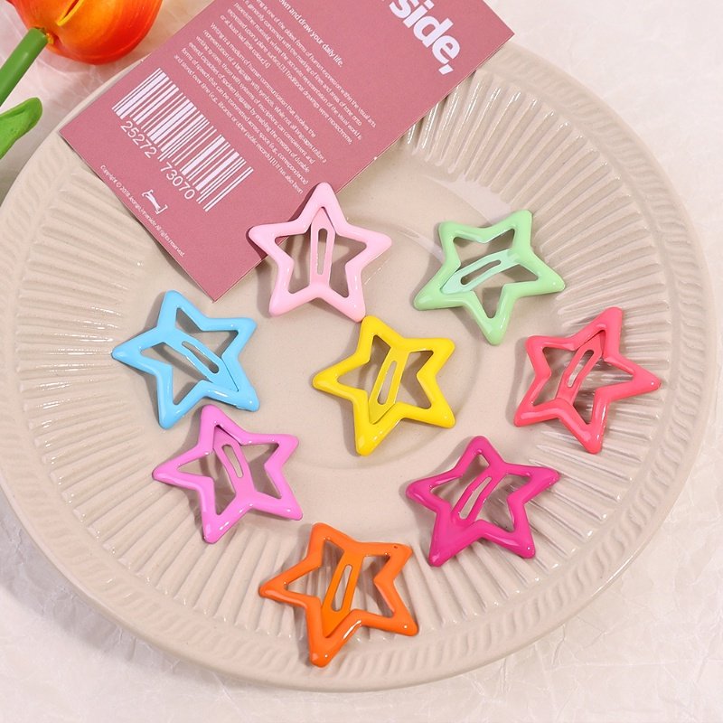 Pack Off 06 Star Design Girl Hair Clip | Hair Clip For Women | Best Quality Hair Clip Random Color