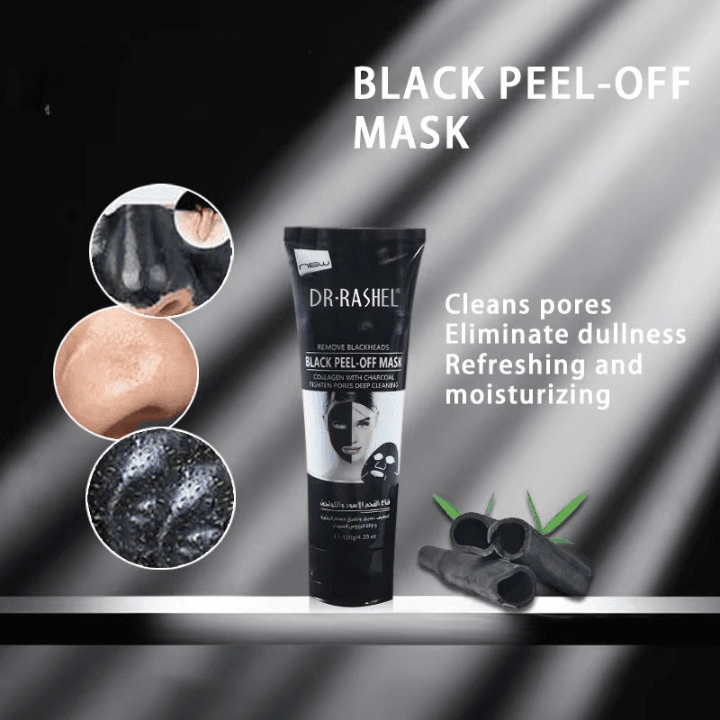 Dr. Rashel Deep Cleansing Blackhead Remover Peel-Off Face Mask ? Purifying Charcoal Formula for Clearer, Smoother Skin ? 100ml Tube for All Skin Types
