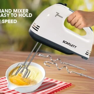 DH-133 Scarlett Multifunctional 7 Speed Mini Mixer Electric Food Blender Scarlett Handheld Mixer Egg Beater Automatic Cream Food Cake Baking Dough Mixer Cartflix.pk