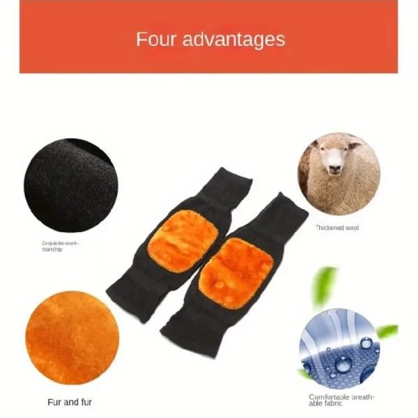 1Pair Knee Warmer Woolen Knee Cap For Men And Women random Design Cartflix.pk