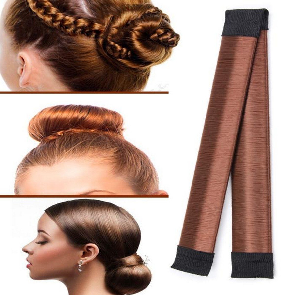 beautiful  French Braid Hair Ladies Bun Making Tool / Hair Styling French Twist Magic Bun Hair Maker