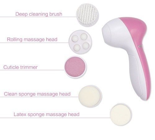 5 in 1 Facial Electric Cleanser and Massager, Electric Machine Beauty , Beauty Care Brush for Removing Blackhead , Beauty Tool Device Cartflix.pk 5 in 1 Facial Electric Cleanser and Massager, Electric Machine Beauty , Beauty Care Brush for Removing Blackhead , Beauty Tool Device