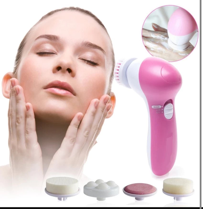 5 in 1 Facial Electric Cleanser and Massager, Electric Machine Beauty , Beauty Care Brush for Removing Blackhead , Beauty Tool Device Cartflix.pk 5 in 1 Facial Electric Cleanser and Massager, Electric Machine Beauty , Beauty Care Brush for Removing Blackhead , Beauty Tool Device - Image 4