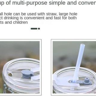 Unicorn Shape 350 ML Glass Mug with Straw and Lid Creative Cartoon Children's Glass Milk Cup Juice Glass Drink Ware Water Bottle 1 pcs (Unicorn Shape )