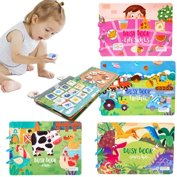 Busy Book, Quiet Book, Toddler Busy Book, for 2-4 Years Old Preschool Activity Toy Books Help Develop Learning Skills,(Only Math )