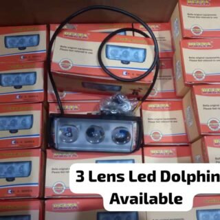3 Lens Dolphin Projector LED Light for bikers and Cars (1 pc)