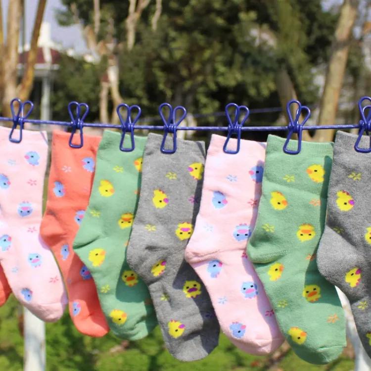 Clip&Hang 185CM Portable Clothesline With (12) Clip - Elastic, Windproof & Eco-Friendly for Travel & Home Use