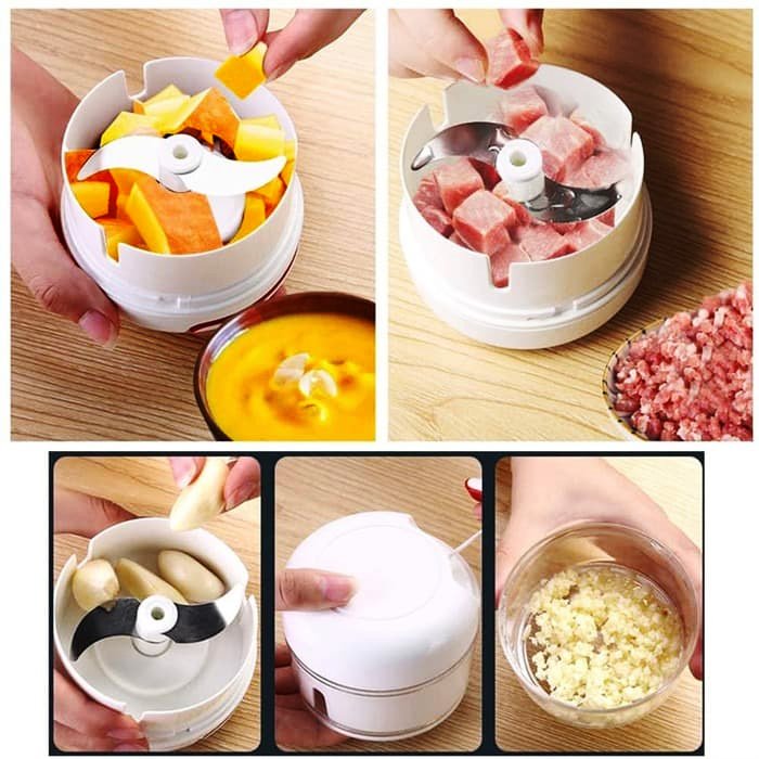 Mini Powerful Meat Grinder Hand-power Food Chopper Mincer Mixer Blender Chop Meat Fruit Vegetable Nuts Shredder Cartflix.pk