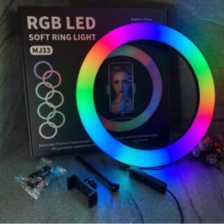 MJ33 RGB LED Soft Ring Light Providing Bright Illumination With Adjustable Colors Cartflix.pk