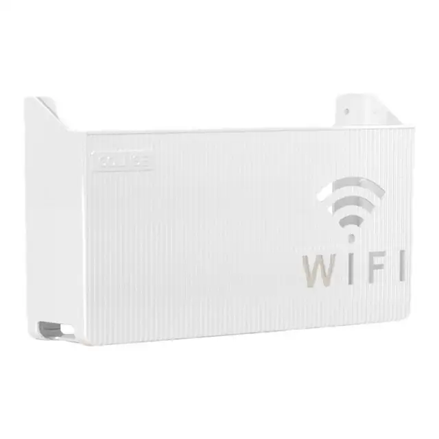 Router Storage Box Wall-mounted Plastic Cable Power Bracket Box Home Decoration Wireless Router Wifi Decoration, Set-top Box Rack( random color ) Cartflix.pk