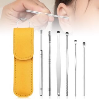 Ear Cleaner,The Most Professional Ear Cleaning Master Ear Cleaning Kit,Ear Cleaner Earwax Removal Tools with Pu Leather Case Cartflix.pk
