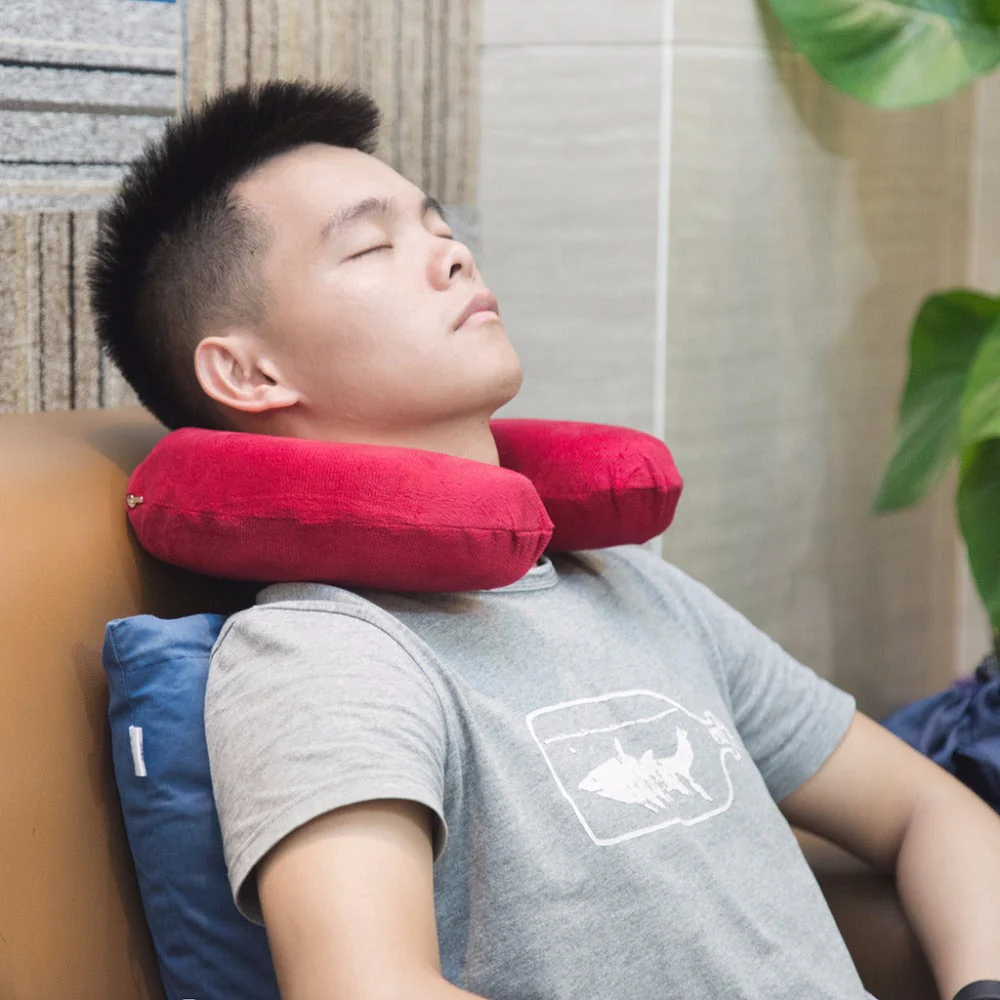 U Shaped Travel Neck Pillow Extremely Soft and Comfortable (Random Color) Cartflix.pk