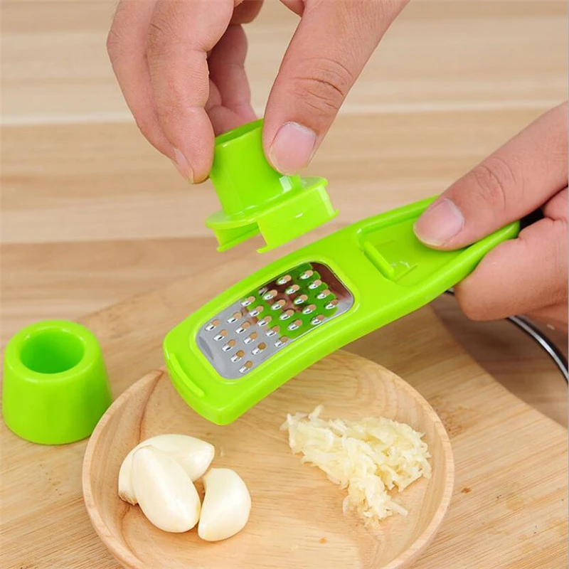 Garlic Press Grater Slicer Plastic Grinding Tool Kitchen Accessories(random color ) Cartflix.pk