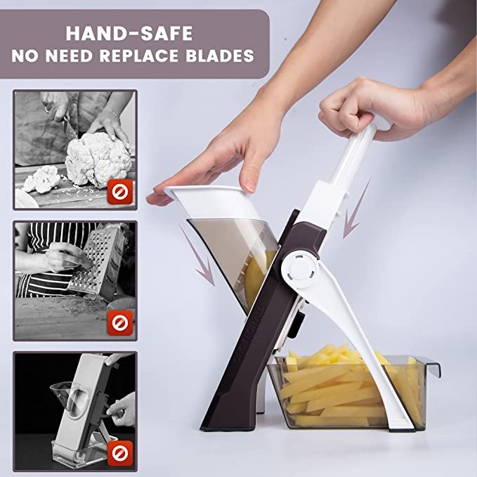 Mandoline Vegetable Cutter Slicer Chopper | Multi-function Cutter Vertical Vegetable Cutter Kitchen Shredder Grater single blade  (random color)