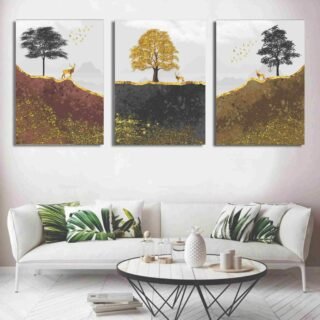 Set of 3 Wall Art Wooden Phototile Frames for Wall Decor Cartflix.pk