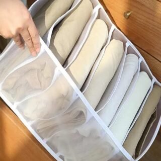 Large Size 7 Grids Washable Wardrobe Clothes Organizer