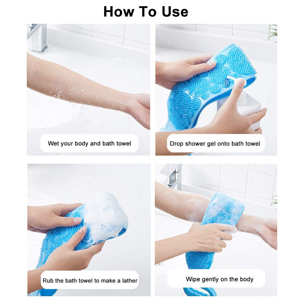 Double Side Bath Towel Scrubber (random Color) Cartflix.pk