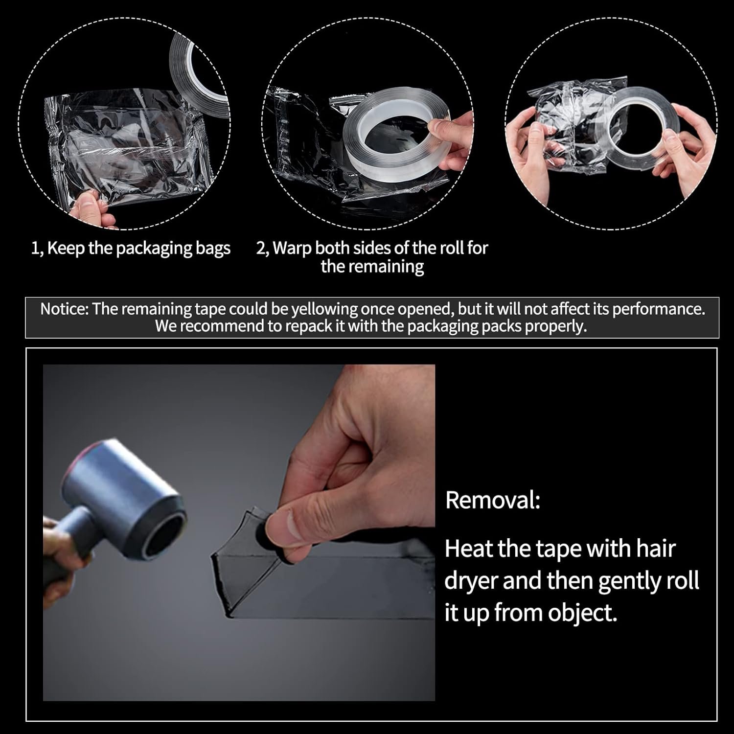 Nano Tape 5 Meter Double Side Tape |washable Reusable Tape Cartflix.pk