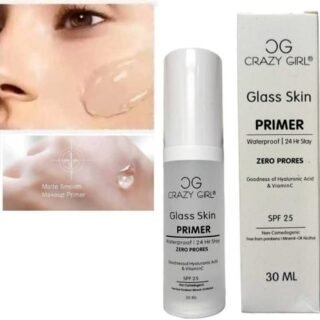 Crazy Girl Glass Skin Primer: Pore-Blurring, Hydrating & Illuminating Primer for a Flawless, Glass-Like Finish | 30ml Cartflix.pk