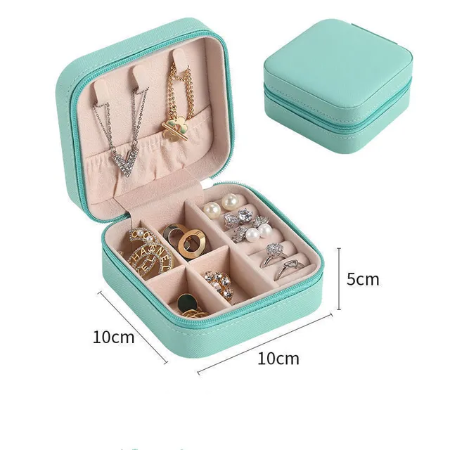 Jewelry Storage Box leather Jewelry Stand Earrings Ring Box Cosmetics Beauty Container Organizer (random color) Cartflix.pk