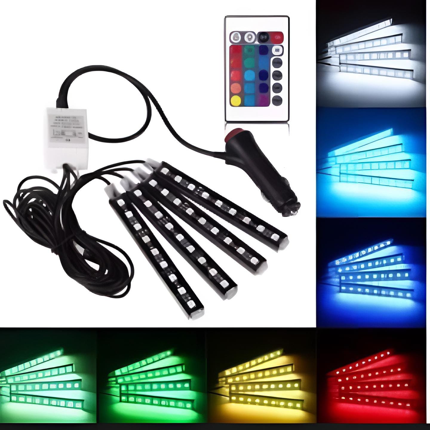 Interior light Remote control 36 led RGB LIGHT strip Without button for bike/car/jeeb and all vehicles (with remote)