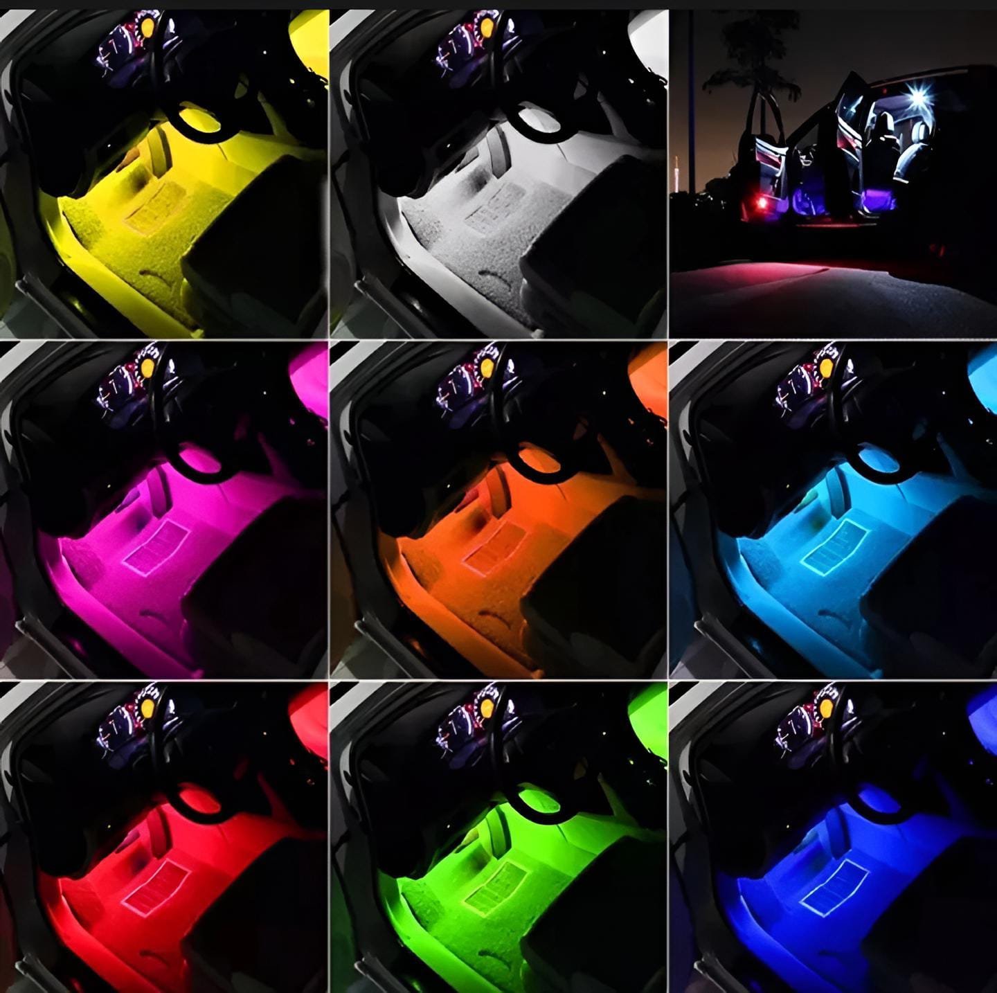 Interior light Remote control 36 led RGB LIGHT strip Without button for bike/car/jeeb and all vehicles (with remote) Cartflix.pk