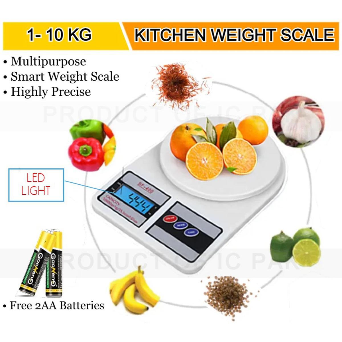 Imported Battery Operated Digital Weight Machine 10kg Digital Kitchen Scale Mini Weight Machine Weight Scale Vegetable Dry Fruit Scales Portable Liquid Kitchen Cartflix.pk