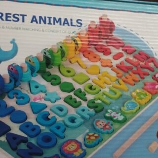 6 in1 Wooden Educational Puzzle & Sorting Board Toy For Kids Cartflix.pk