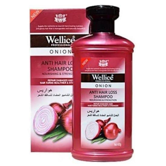 "Wellice Onion Anti Hair Loss Shampoo - Strengthening & Nourishing Formula for Thicker, Fuller Hair Cartflix.pk
