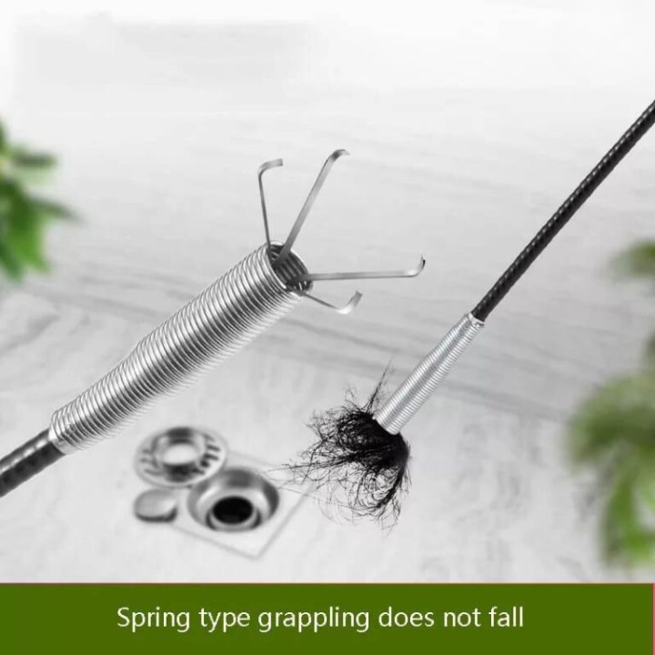Stainless Steel Sink Wire | Drain Cleaner Wire Spring Sink Cleaning Stick (60cm) Cartflix.pk