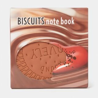 Biscuit Shaped Notebook ? 80 Pages Round Steno Pad for Students, Artists & Kids ? Fun Chocolate Biscuit Design, Portable Memo Notepad for Notes, Sketching, Doodling & Creative Writing