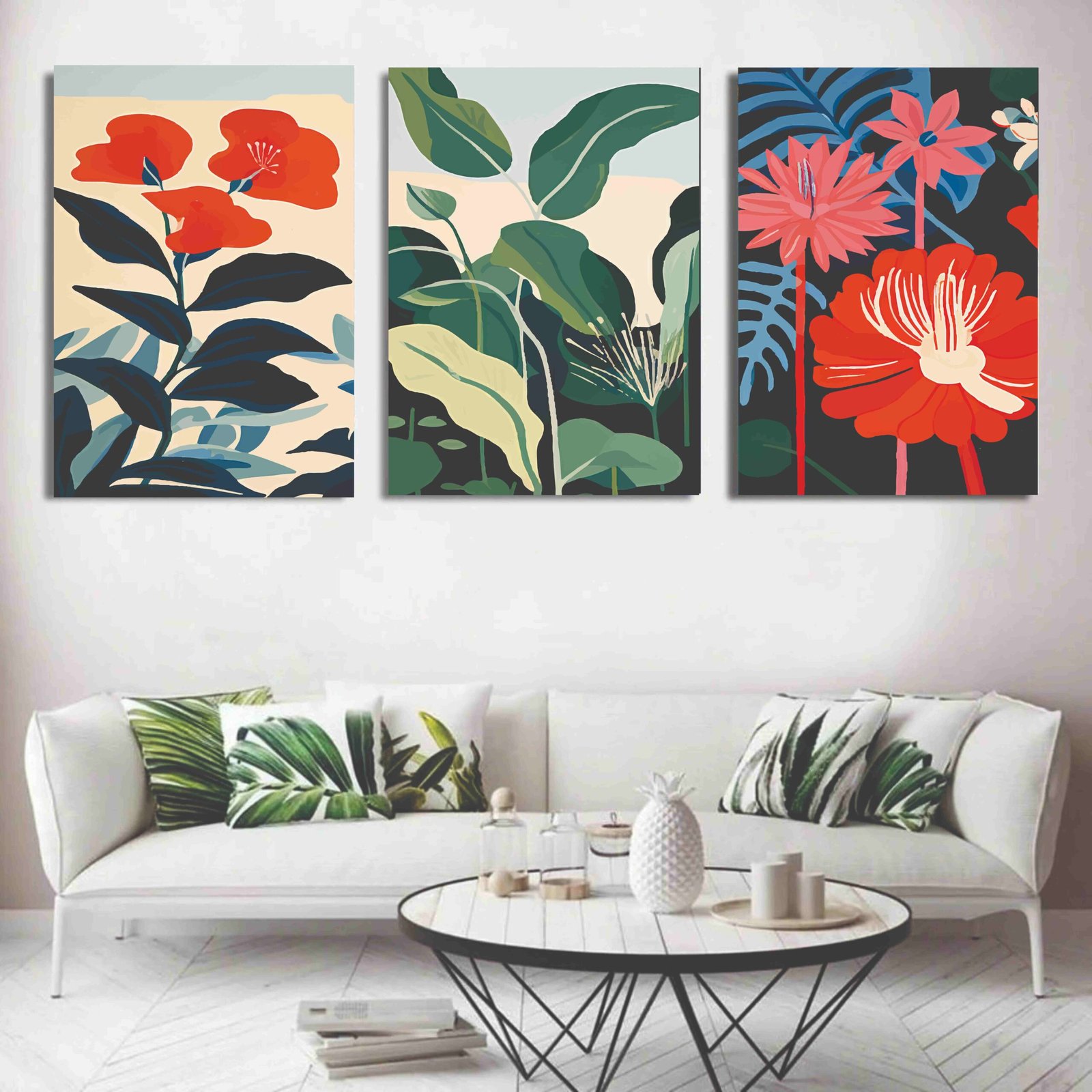 Set of 3 Wall Art Wooden Phototile Frames for Wall Decor Cartflix.pk