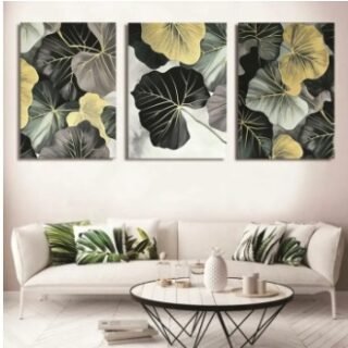 Set Of 3 Sticky Wooden Canvas Frames For Wall Decore Aesthatic Art / Sticky Phototiles For Room Wall Decoration Cartflix.pk