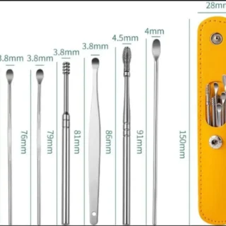 DherigTech Ear Wax Cleaning Kit, 6 Pcs Ear Pick Tools, Wax Removal Kit, Ear Cleaning Tool Set, Spring Earwax Cleaner Tool Ear Wax Remover(random color )