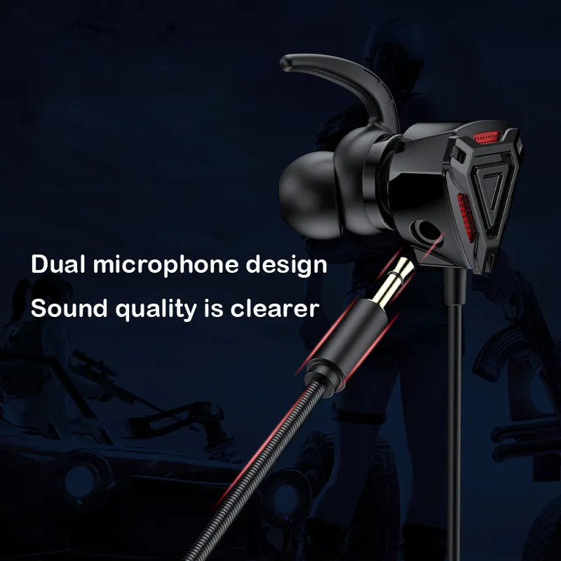 Ouve (3.5mm) Gaming Headset For Pubg Ps5 Csgo Games Wired Earphone Microphone Volume Control In-Ear Headphone For Pc Gamer Cartflix.pk