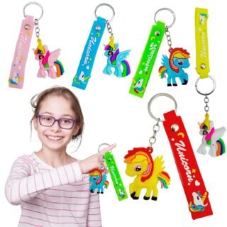 01 PCs IncyWincy Unicorn Keychain for Kids | Cute Keyrings for Girls | Birthday Return Gift Bulk Pack | Keyrings for Backpacks ( Random Color ) Cartflix.pk