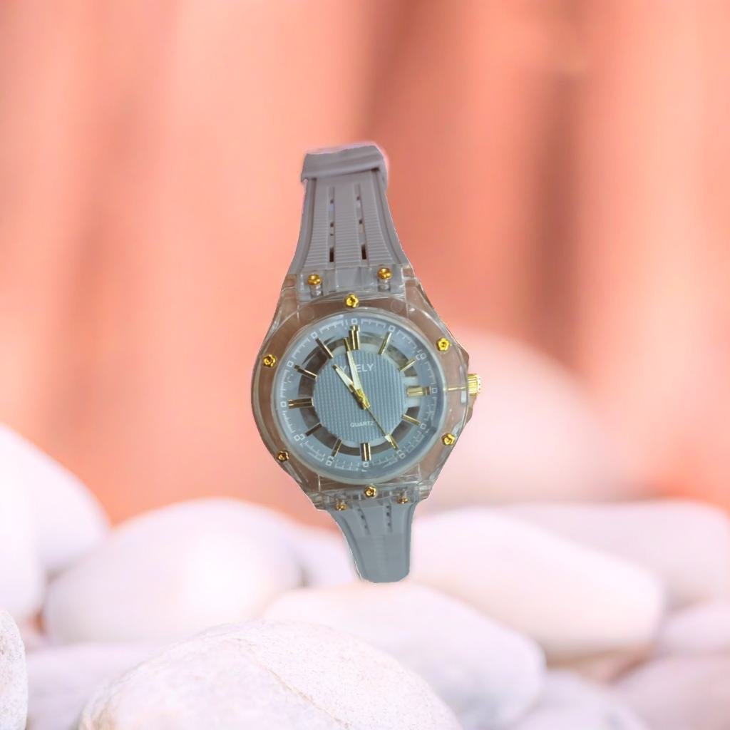 Yhely Rubber Strap Gents Watch With Normal Box(random color)